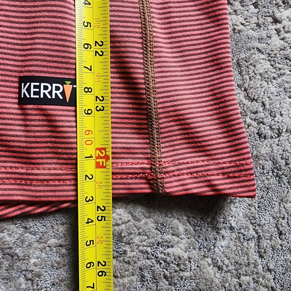 Kerrits Top Women's M Red Orange Stripe Shirt Athletic Performance Equestrian - Picture 5 of 5